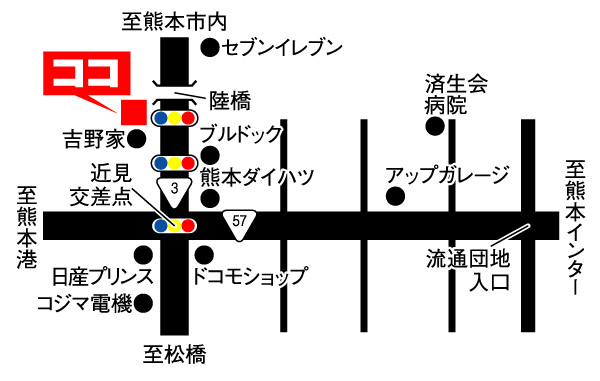 YSP熊本の補足地図